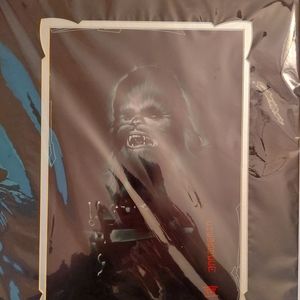 Star Wars Chewbacca Disney Print Wonder Ground Noah Artist NIP Rare 18"x14"